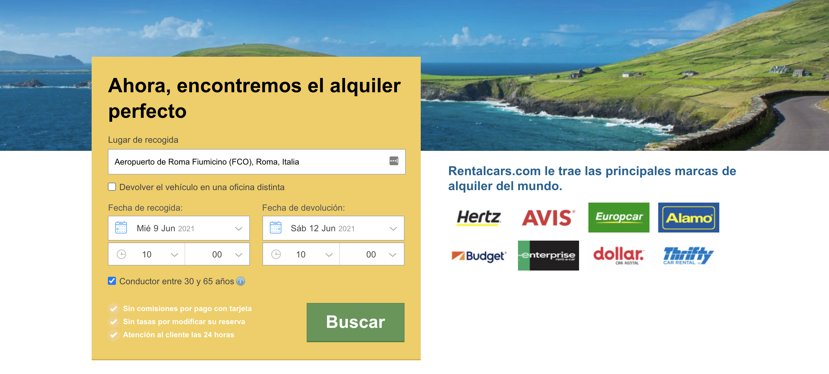 como alquilar un auto en europa rentalcars